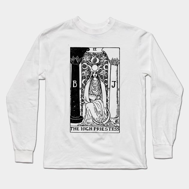 Tarot Card - The High Priestess Long Sleeve T-Shirt by isstgeschichte